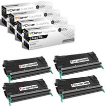 Compatible Lexmark C746DTN (C746H2KG) Toner Cartridge Black 4 Pack