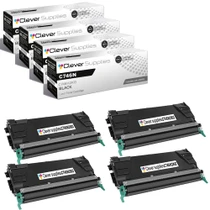 Compatible Lexmark C746N (C746H2KG) Toner Cartridge Black 4 Pack