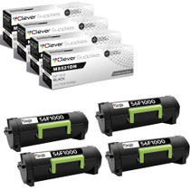 Compatible Lexmark MS521DN (56F1000) Toner Cartridge Black 4 Pack