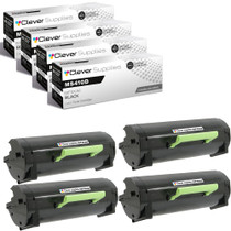 Compatible Lexmark MS410D (50F0XA0) Toner Cartridge Black 4 Pack