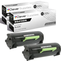 Compatible Lexmark MS410DN (50F0XA0) Toner Cartridge Black 2 Pack