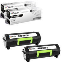 Compatible Lexmark MS812DE (52D1H00) Toner Cartridge Black 2 Pack