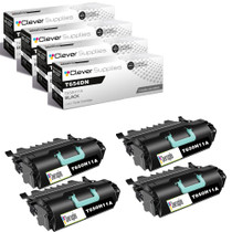 Compatible Lexmark T654dn (T650H11A) Toner Cartridge Black 4 Pack