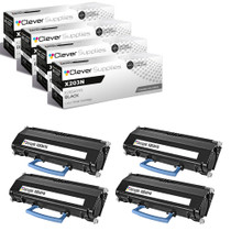 Compatible Lexmark X203N (X203A11G) Toner Cartridge Black 4 Pack