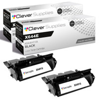 Compatible Lexmark X644E (X644H11A) Toner Cartridge Black 2 Pack