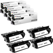Compatible Lexmark T640DTN (X644H11A) Toner Cartridge Black 4 Pack