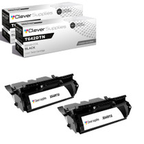 Compatible Lexmark T642DTN (X644H11A) Toner Cartridge Black 2 Pack