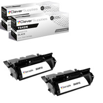 Compatible Lexmark T642N (X644H11A) Toner Cartridge Black 2 Pack