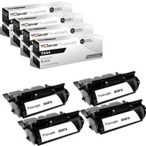 Compatible Lexmark T644 (X644H11A) Toner Cartridge Black 4 Pack