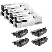 Compatible Lexmark T644 (64435XA) Toner Cartridge Black 4 Pack