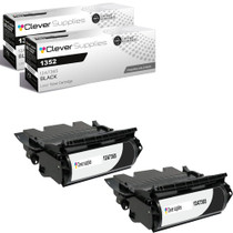 Compatible Lexmark 1352 (12A7365) Toner Cartridge Black 2 Pack
