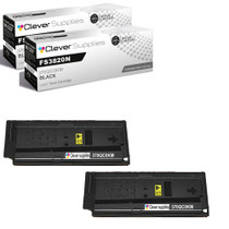 Compatible Kyocera-Mita FS3820N (370QC0KM 370QD0KM) Toner Cartridge Black 2 Pack