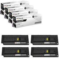 Compatible Kyocera-Mita FS3820N (370QC0KM 370QD0KM) Toner Cartridge Black 4 Pack