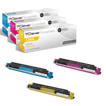 Compatible HP CP1025NW (CE311A CE312A CE313A) Toner Cartridge 3 Color Set