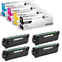Compatible HP 508A (CF360X CF361X CF363X CF362X) Toner Cartridge 4 Color Set