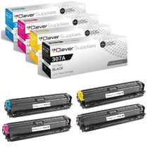 Compatible HP 307A (CE740A CE741A CE742A CE743A) Toner Cartridge 4 Color Set