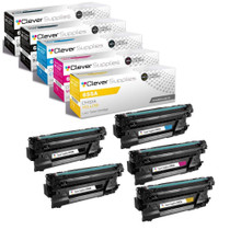 Compatible HP 655A (CF450A, CF451A, CF453A, CF452A) Toner Cartridge 5 Color Set