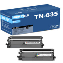 Compatible Brother TN635 (TN635BK) Toner Cartridge Black 2 Pack