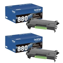 Brother TN880 Super High Yield Black Genuine OEM Toner Cartridge 2 Pack - 12,000 pages
