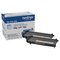 Brother TN750 High Yield Black Genuine OEM Toner Cartridge 2 Pack - 8,000 pages
