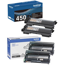 Brother Genuine TN450 High Yield Black Toner Cartridge and DR420 Drum OEM Bundle - 2 Toners + 2 Drum (2,600 Pages Each Toner, 12,000-Page Drum)