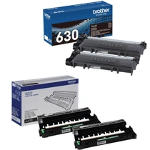 Brother Genuine TN630 Black Toner Cartridge and DR630 Drum OEM Bundle - 2 Toners + 2 Drum (1,200 Pages Each Toner, 12,000-Page Drum)
