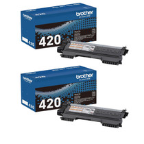 Brother TN420 Black Genuine OEM Toner Cartridge 2 Pack - 1,200 pages