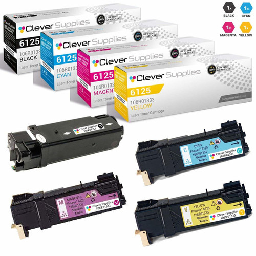 Compatible Xerox Toner Cartridges 4 Color Set (106R01334/ 106R01331/ 106R01332/ 106R01333)