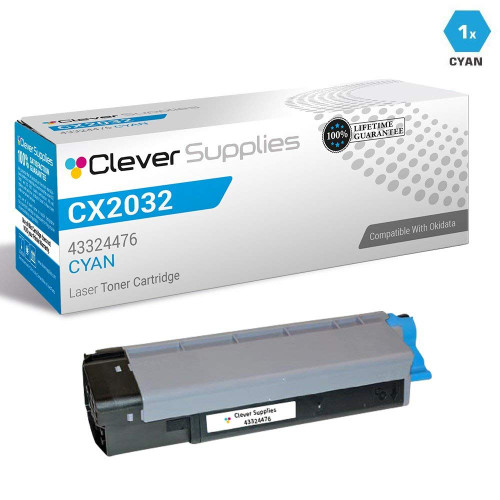 Compatible Okidata 43324476 Laser Toner Cartridge Cyan