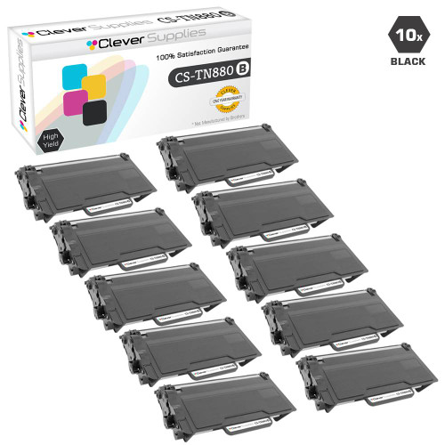 Compatible Brother TN880 Laser Toner Cartridge Extra High Yield Black 10 Pack