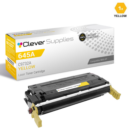 CS Compatible Replacement for HP C9732A Toner Cartridge Yellow/ HP 645A Toner