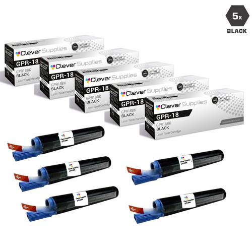 Compatible Canon GPR-18 (0384B003AA) Premium Quality Toner Cartridges Black 5 Pack
