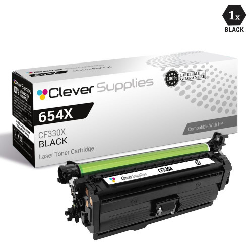 CS Compatible Replacement for HP 654X ColorSphere Black Toner Cartridge (CF330X)/ High Yield