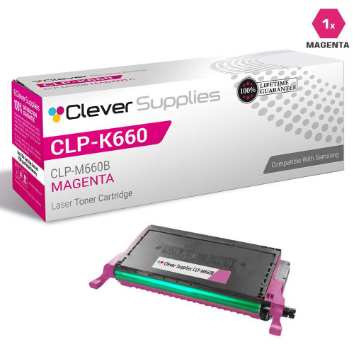 Compatible Samsung CLP-M660B High Yield Laser Toner Cartridge Magenta