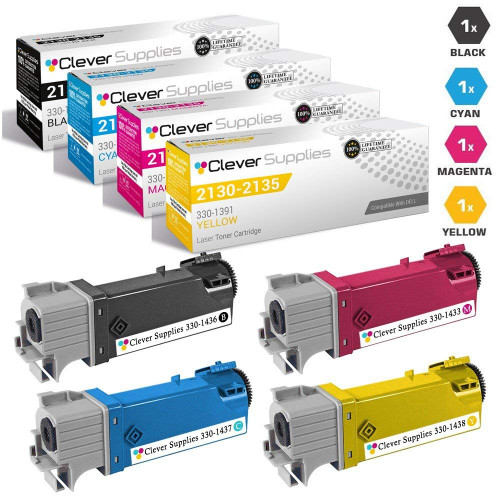 Compatible Dell 2130 Premium Quality Toner Cartridge High Yield 4 Color Set