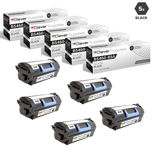 Compatible Dell 331-9756 Toner Cartridge High Yield Black 5 Pack