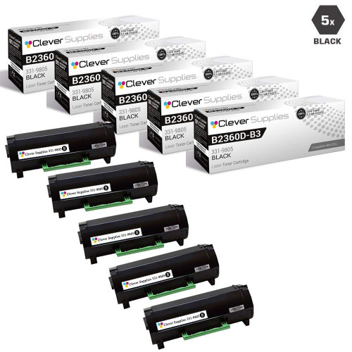 Compatible Dell B2360 Toner Cartridge Black 5 Pack