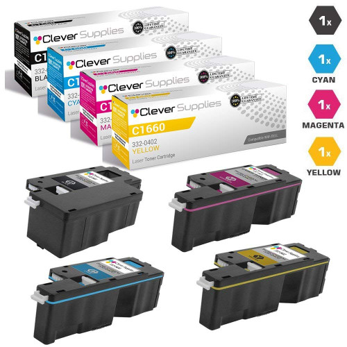 Compatible Dell 332-0399/ 332-0400/ 332-0401/ 332-0402 Toner Cartridge 4 Color Set