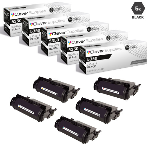 Compatible Dell 5350DN Toner Cartridge High Yield Black 5 Pack