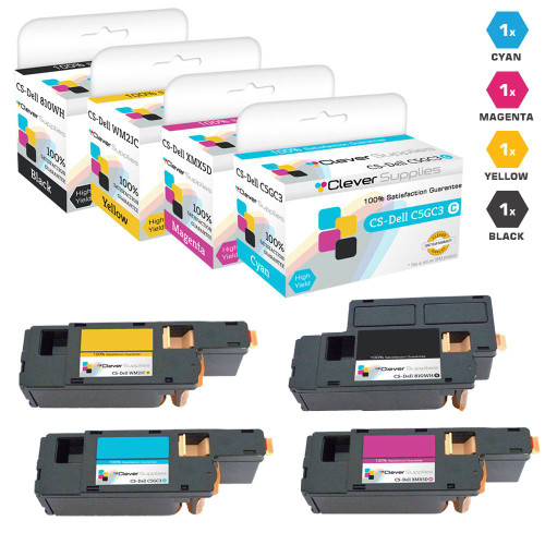 Compatible Dell Laser Toner Cartridges High Yield 4 Color Set (810WH/ C5GC3/ XMX5D/ WM2JC)