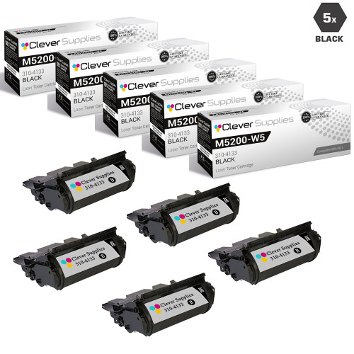 Compatible Dell M5200 Toner Cartridge High Yield Black 5 Pack