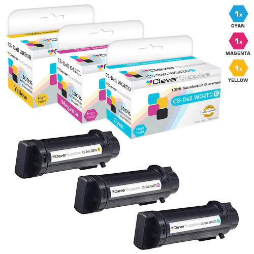 Compatible Dell Laser Toner Cartridges 3 Color Set (WG4T0/ 042T1/ 2RF0R)