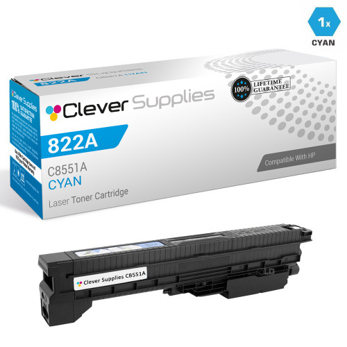 CS Compatible Replacement for HP C8551A Toner Cartridge Cyan/ HP 822A Toner