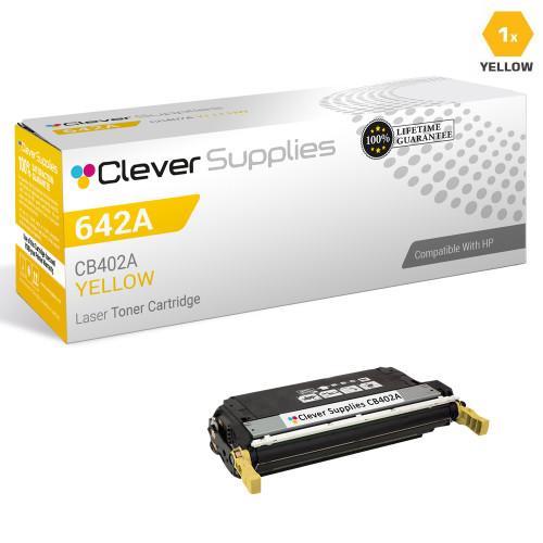 CS Compatible Replacement for HP CB402A Toner Cartridge Yellow/ HP 642A Toner