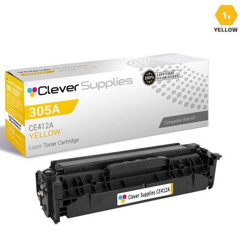 CS Compatible Replacement for HP CE412A Toner Cartridge Yellow/ HP 305A Toner