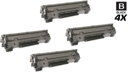CS Compatible Replacement for HP CF283A Toner Cartridge Black 4 Pack/ HP 83A