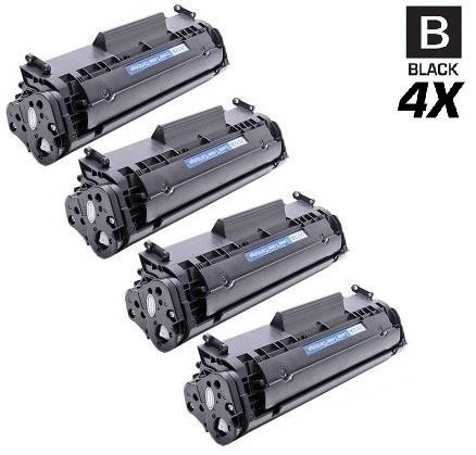 CS Compatible Replacement for HP Q2612AJ Toner Cartridge Black Jumbo Yield 4 Pack/ HP 12AJ Toner