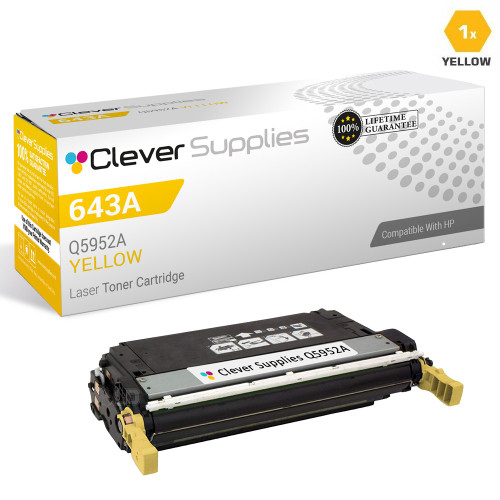 CS Compatible Replacement for HP 643X Yellow High Yield LaserJet Toner Cartridge/ Q5952X