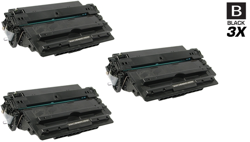 CS Compatible Replacement for HP Q7516A Toner Cartridge Black 3 Pack/ HP 16A