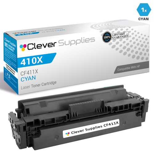 CS Compatible Replacement for HP CF411X (HP-410X) Laser Toner Cartridge High Yield Cyan